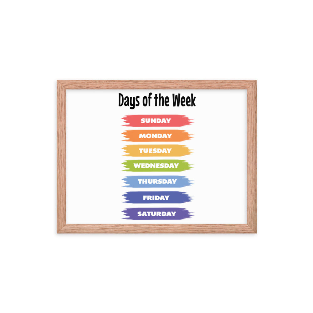 Days of the week poster