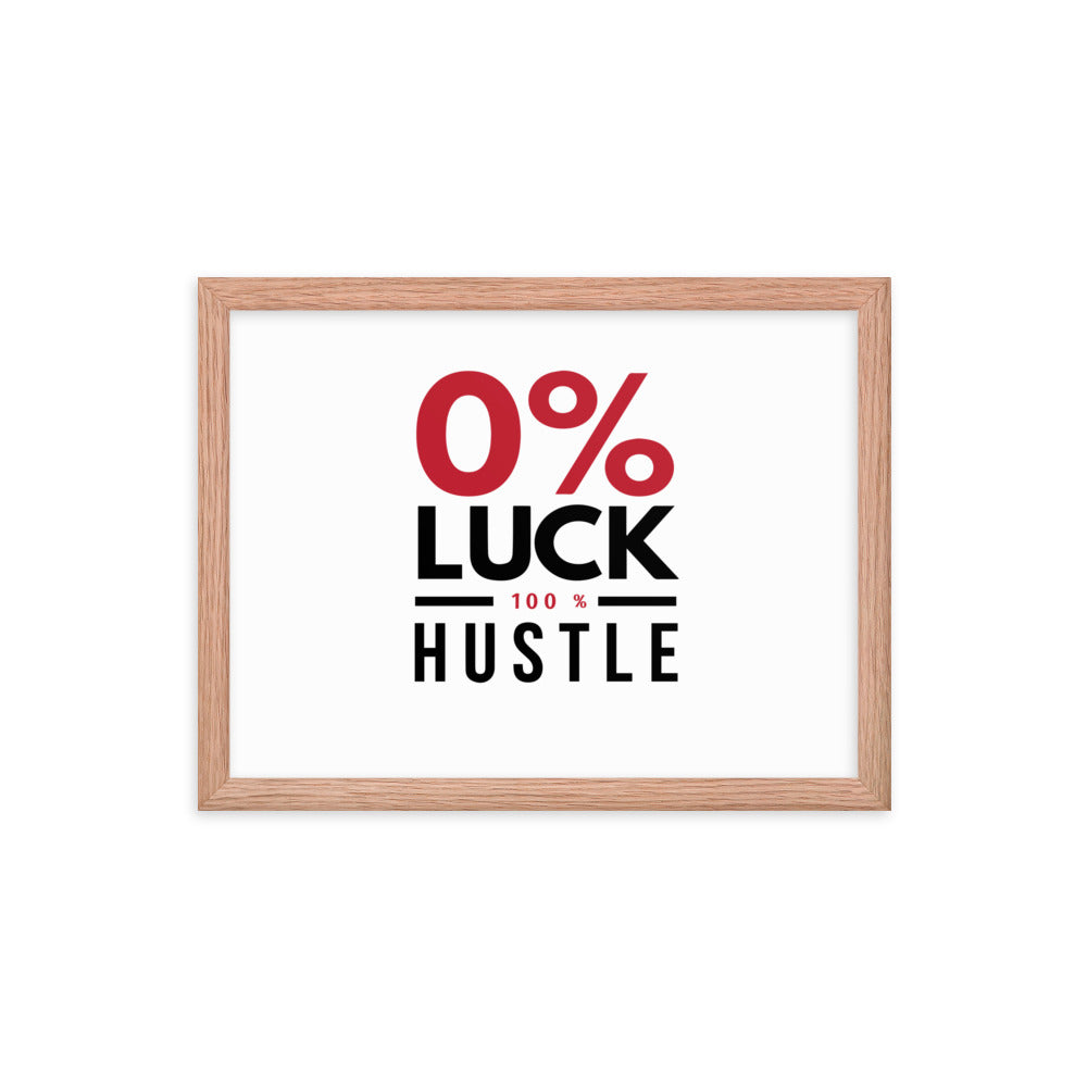 0% Luck 100% Hustle Poster