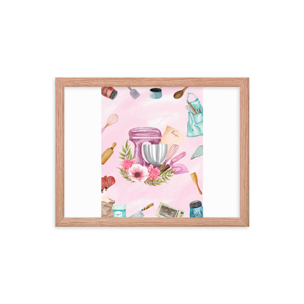 Framed photo paper poster