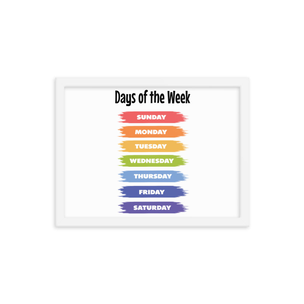 Days of the week poster